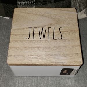 Rae Dunn wooden jewelry box